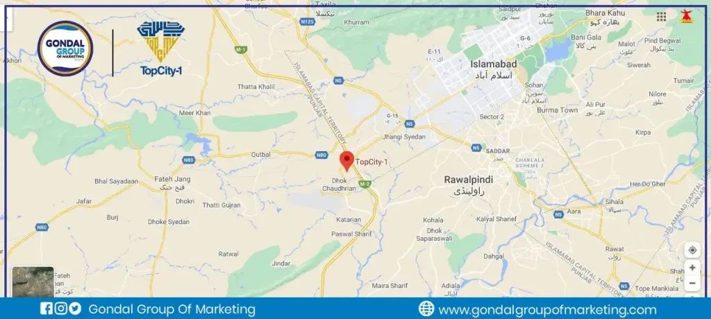 Top City Islamabad Location