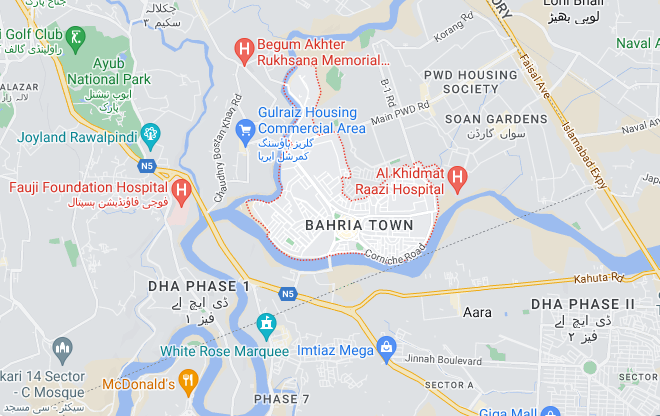 bahria town Islamabad google map