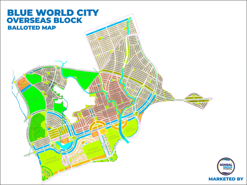 Blue world city overseas block