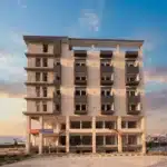 Modern apartments and shops taking shape at ZN Tower-1|ZN Tower-1 Faisal Hills construction progress and modern building view