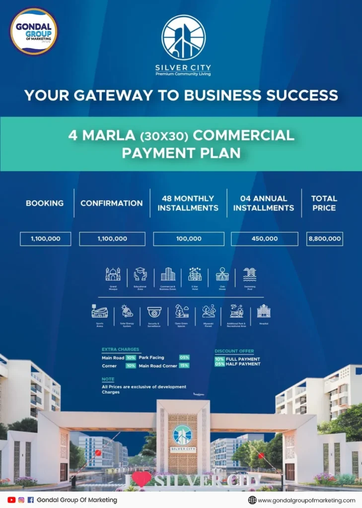 Silver City 4 marla commercial