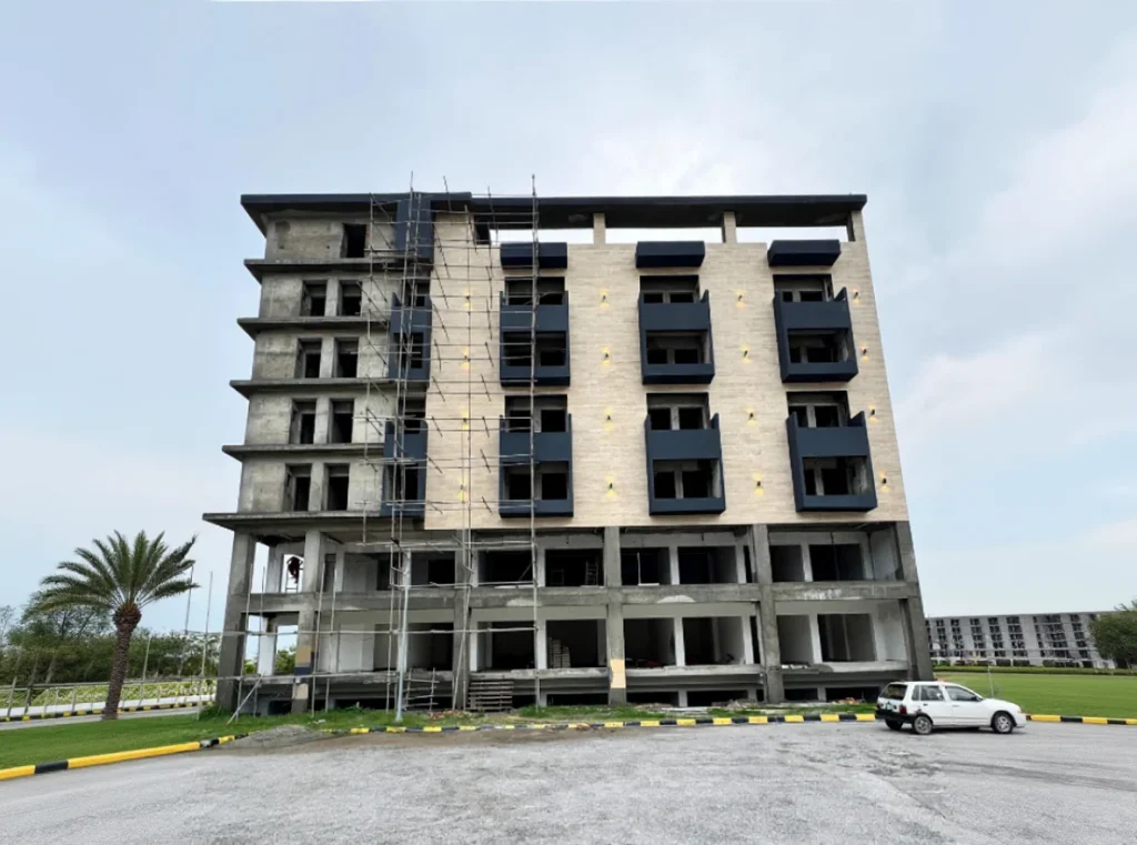 zn tower faisal hills islamabad front elevation