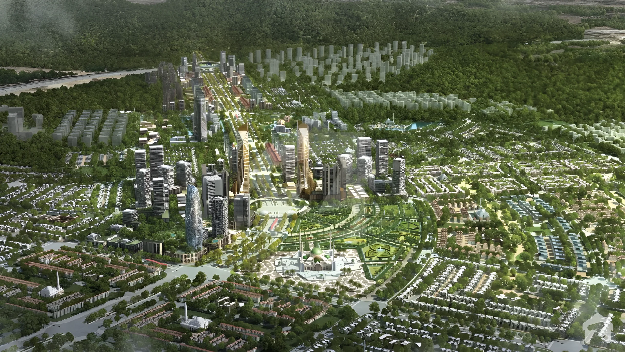 Real development of Capital Smart City Islamabad with modern residential areas and green parks
